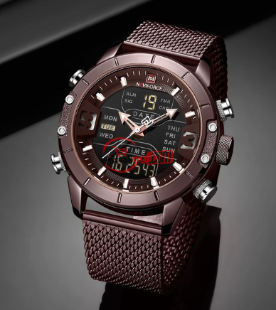 Luxury Brand Watch Fashion Sports Men Quartz Watches Digital Dual Display Wristwatch Male NF9153