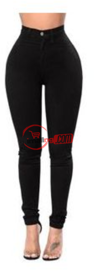 Black High-Waist Skinny Jeans Trouser