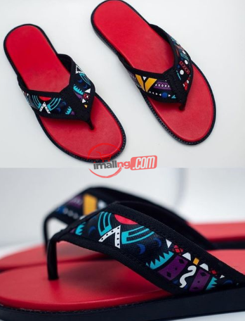 PRINTS STRAP SLIDE -RED