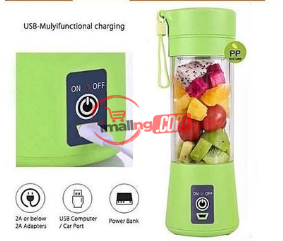 6 Blades Portable Rechargeable USB Juice Blender