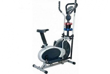 Orbitrac Bike With Dumbbells And Waist Twister