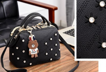 Ladies European Quality Shoulder/hand Bag (Black Color )