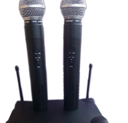 Professional Wireless Microphone With Two Handle Mics