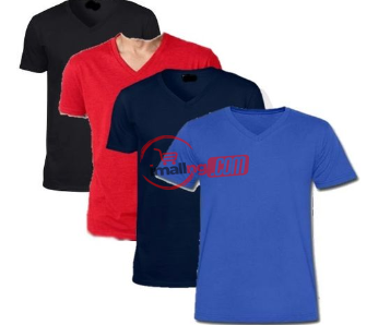 Unisex Quality V-neck T-Shirts Bundle (4Pcs)