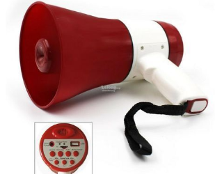 Portable Recordable Megaphone With USB