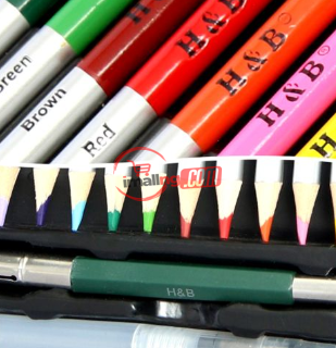 H&B 32Pcs Art Drawing Kit Watercolor Pencils Water-soluble #4200