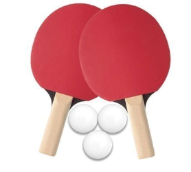Double Table Tennis Racquet With 3 Balls