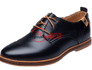 Men's Glossy Lace Leather Shoes
