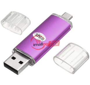 For Smart Phone And Computer 32GB 2 In 1 Micro USB 2.0 Flash Drive Memory Stick OTG Function