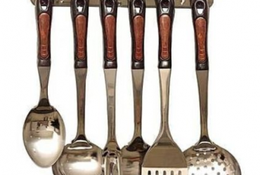 Cooking Set Utensils Spoon , Forks And Wall Rack