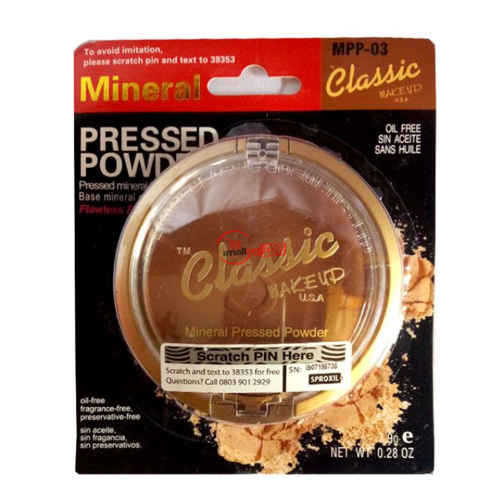 Classic Make Up Mineral Pressed Powder (MPP-03)