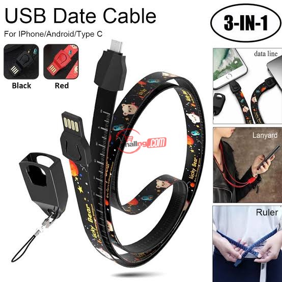 Cell Phone Lanyard Strap Micro-usb Charging Cable For iPhone