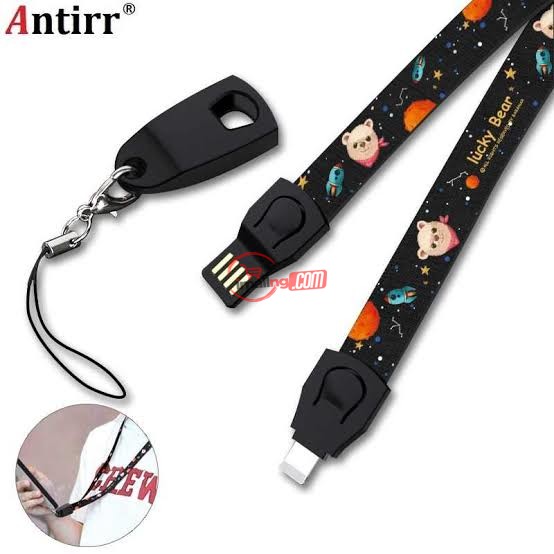 Cell Phone Lanyard Strap Micro-usb Charging Cable For iPhone