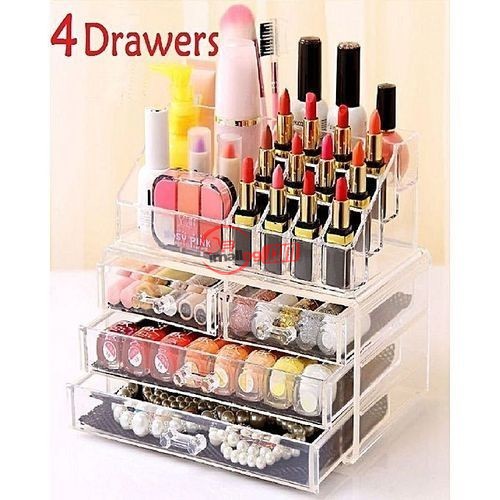 4 drawer set transparent make up box