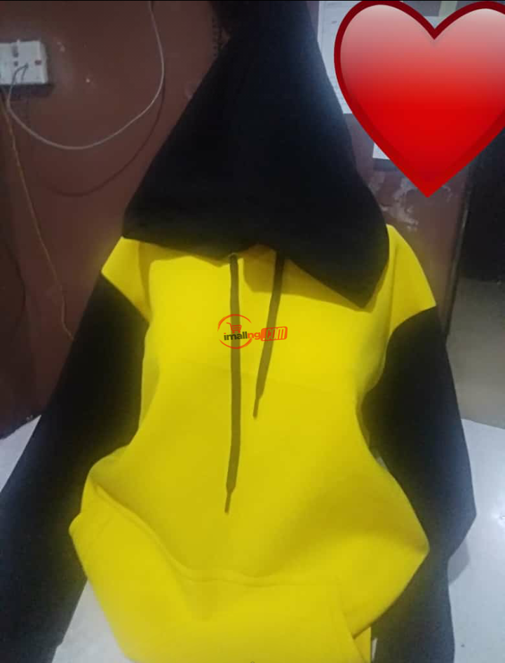 Yellow and black hoodies