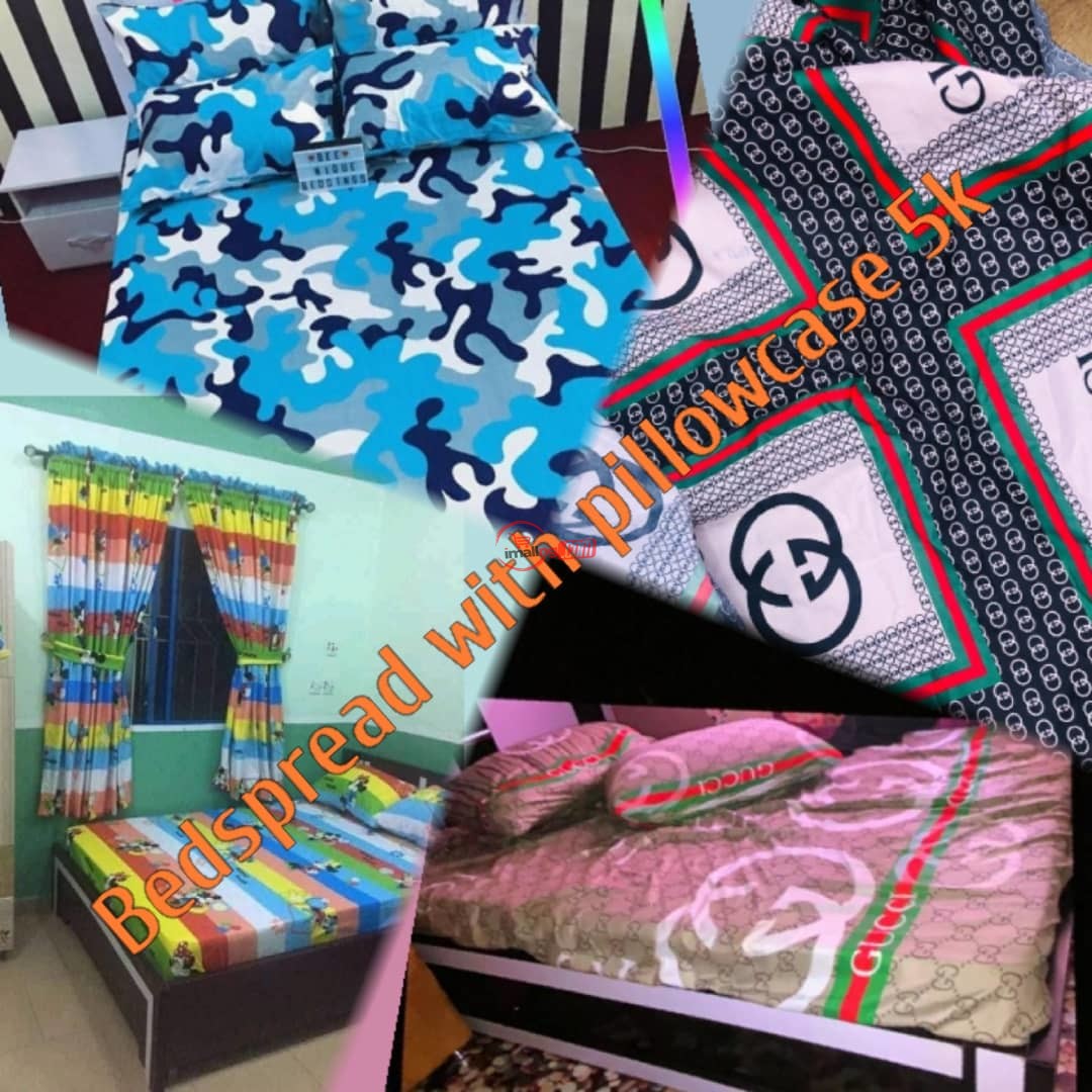 bedspread and pillowcase