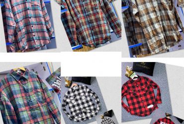 male checkers long sleeve shirts