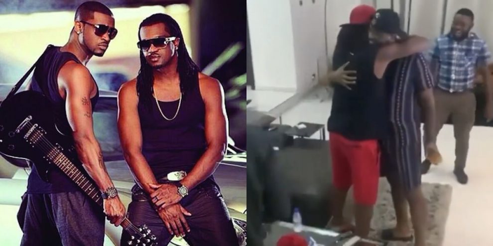 Watch moment Jude and Paul Okoye hugged and shook their sister in-law, Lola, at the reconciliation meeting last night (video)