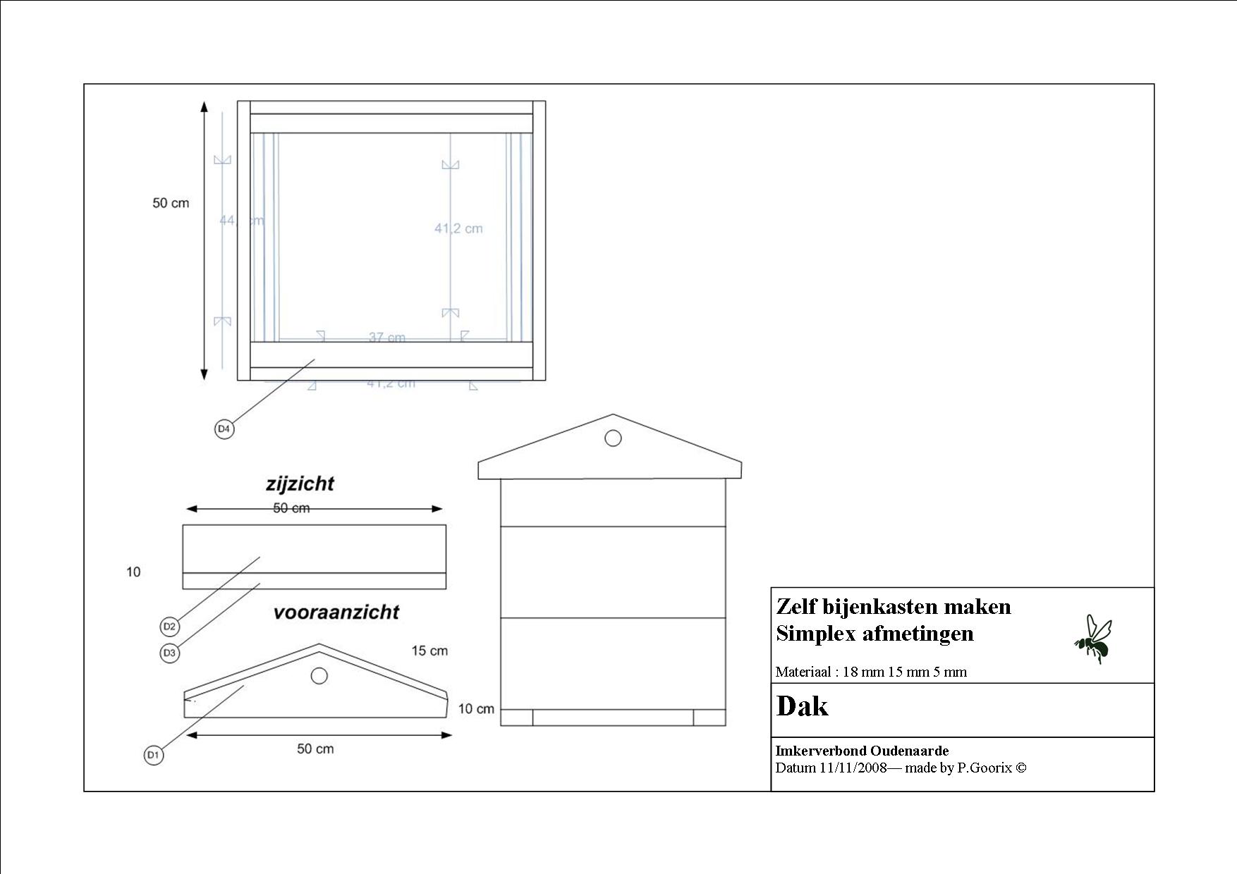 Plannen om zelf simplex kast te maken