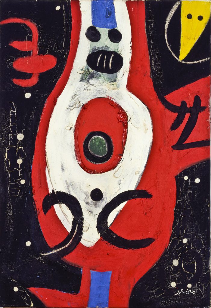 Joan Miró, Femme, oiseaux, constellations, 1976, olio su tela. Foto Joan Ramon Bonet. Archivo Successió Miró. © Successió Miró : ADAGP, Paris, by SIAE 2021