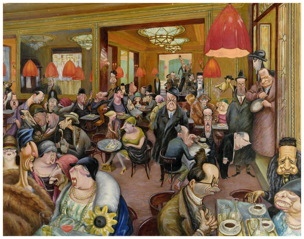 Umberto Tirelli, Caffè San Pietro, 1928, olio su compensato. Modena, Collezione privata