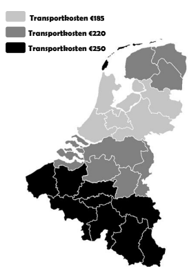 TRANSPORTKOSTEN IN NEDERLAND & BELGIË