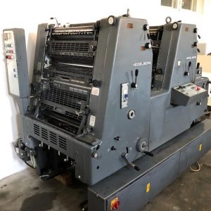 Heidelberg Offsetdruckmaschine GTOZ 52, 2 Farben, Baujahr 1987, Wasser feuchtwerk, in einem sehr guten Zustand, sofort Verfügbar