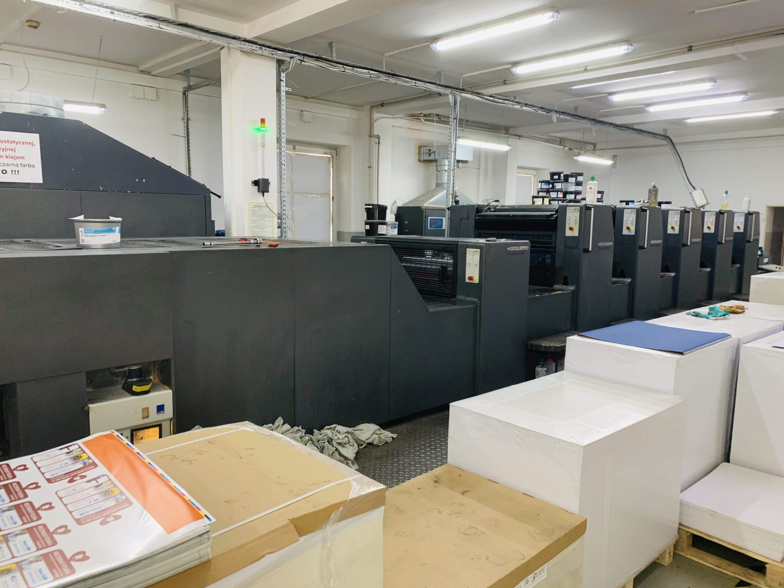 Heidelberg SM 74 5+L DI model converted to conventional plates in 2005 by Heidelberg Straight press year of man.1999 impr.164 mil CP 2000 Autoplate Wash up all Alcolor