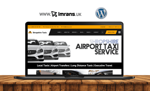 Shropshire Taxi Website Design Airport Transfer - £399