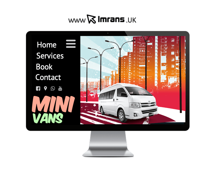 Mini vans Taxi Minicab Website Design Template