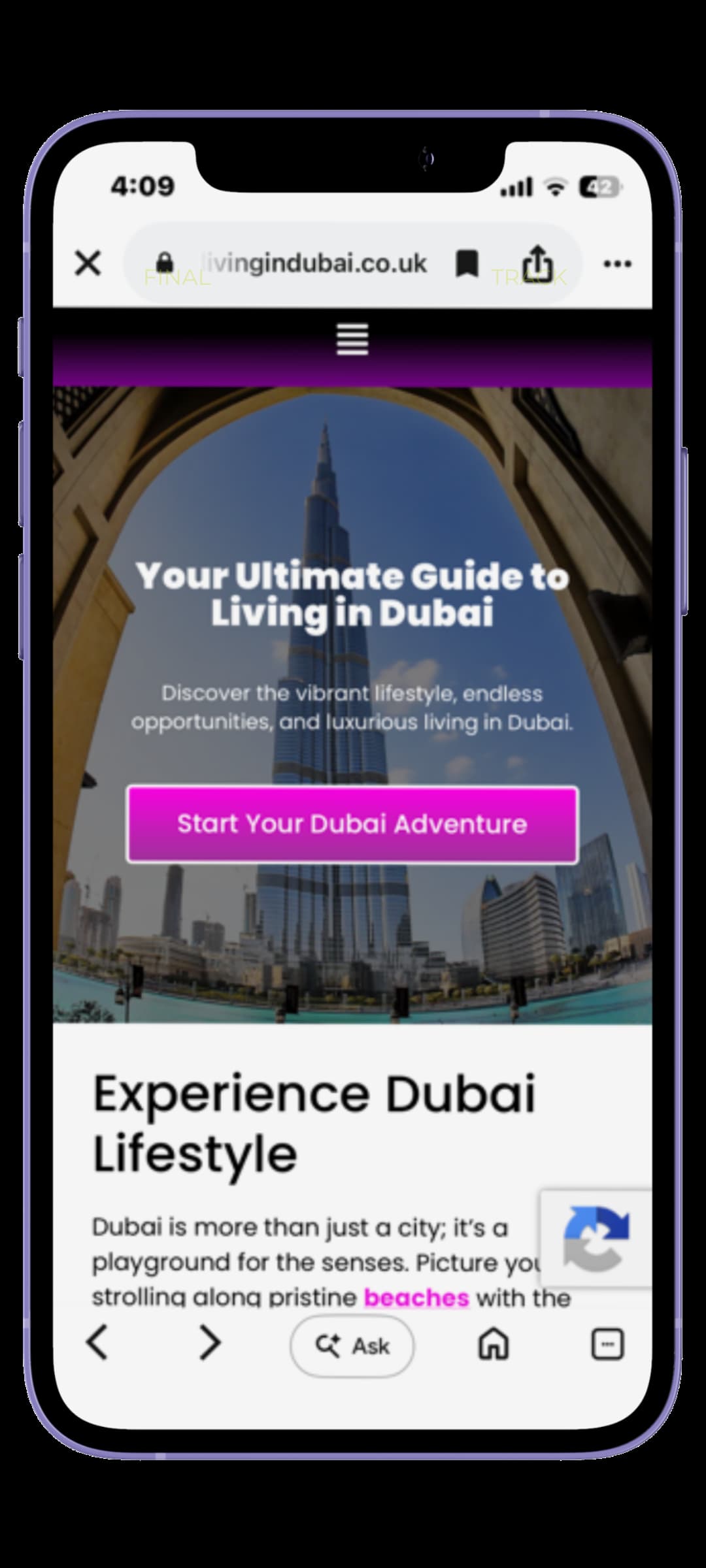 livingindubai-case-study for Dubai Website digital marketing