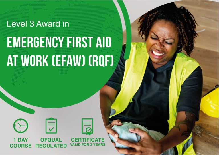 Level 3 Award in Emergency First Aid at Work (EFAW) (RQF) course banner at IMT Medical Training Centre