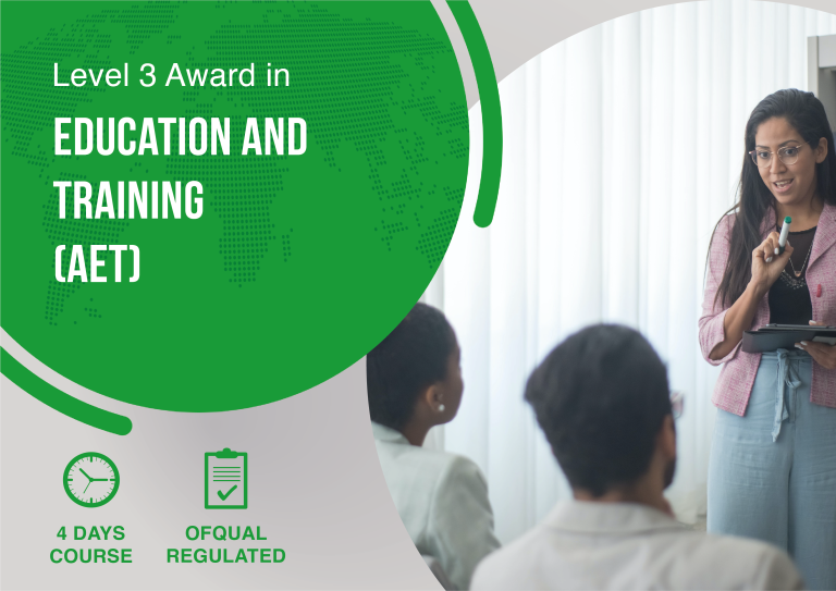 Level 3 Award in Education and Training (AET) course banner at IMT Medical Training Centre