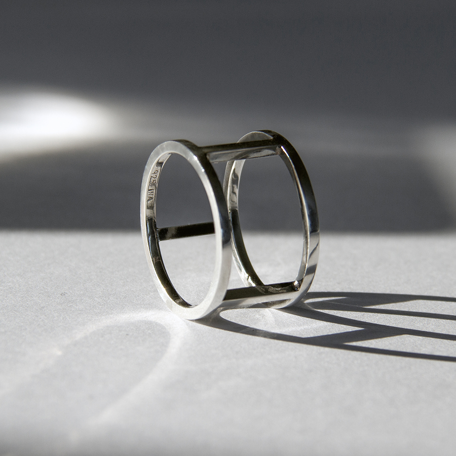 Double online silver ring