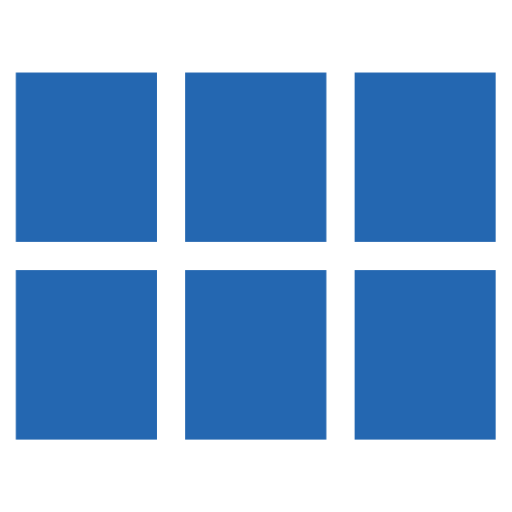 clipart of a 2 by 3 grid of rectangles