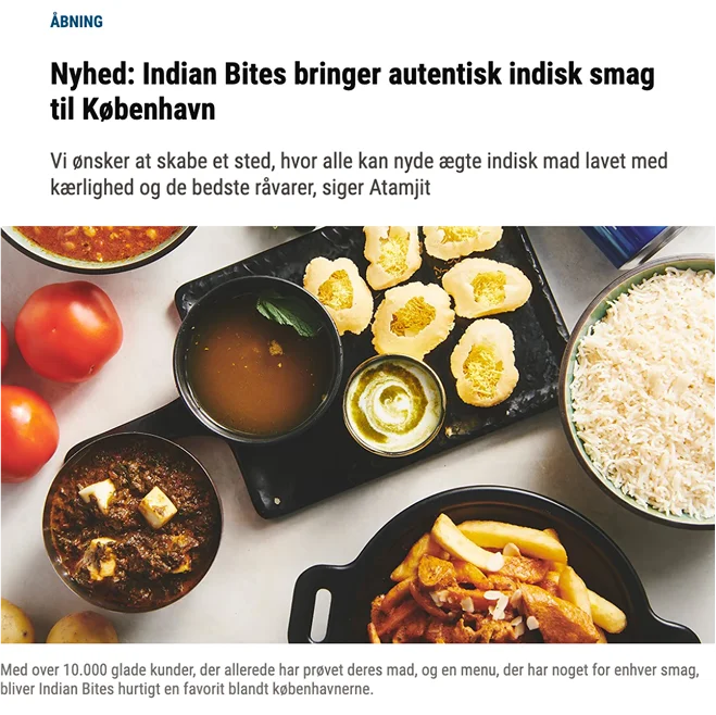 Autentisk indisk mad – Indian Bites baggrundsbillede