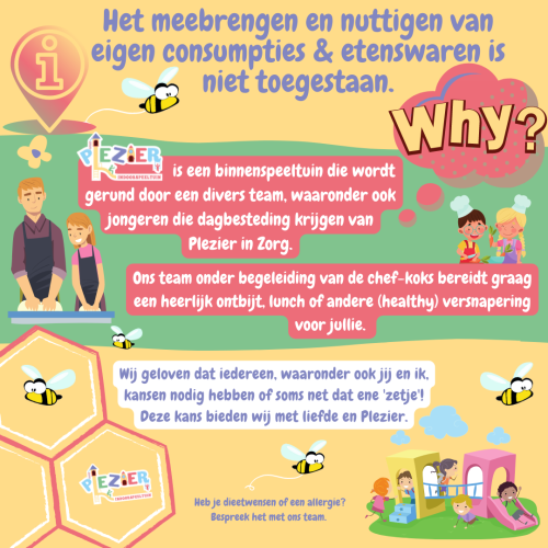 Geen eigen consumpties | Kom je spelen met kinderen bij Binnenspeeltuin Indoorspeeltuin Plezier