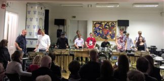 Slagverksmys på Karlshamns Musikskola
