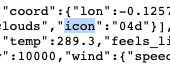 "icon" label in JSON data API response