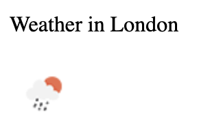 A sample page that uses API to show London's weather