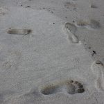 fotspår i sanden
