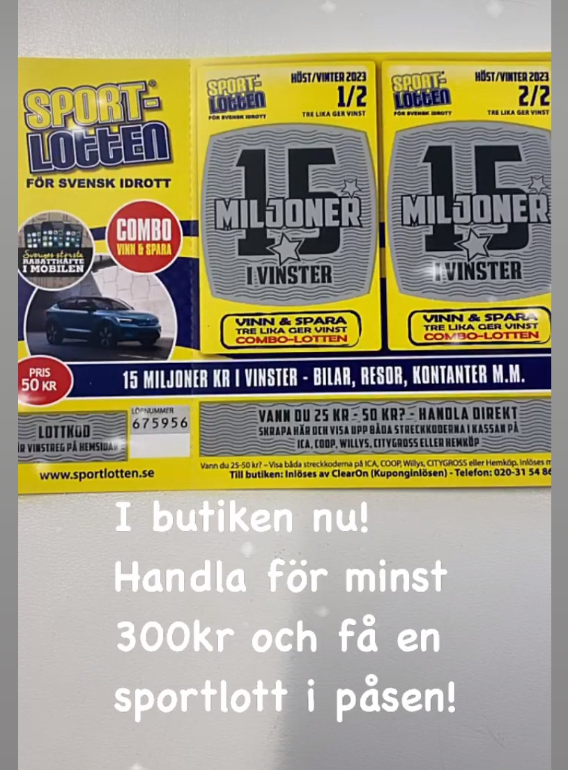 Vår Kampanj Var en Hit: Gratis Sportlott vid Köp över 300 kr!