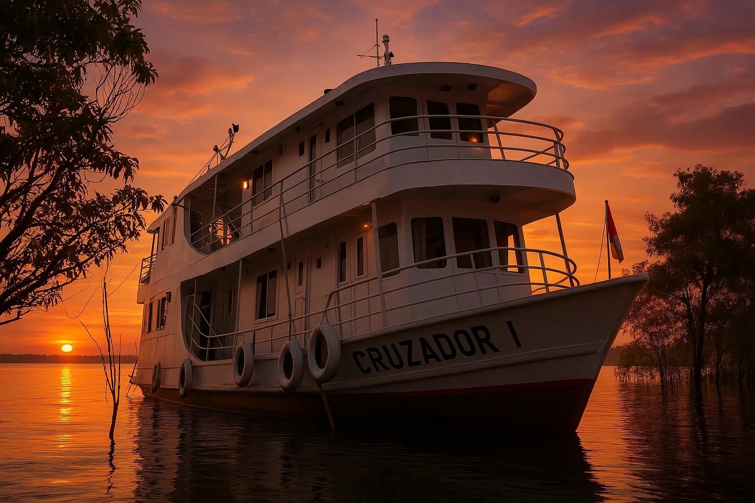 Traditional Amazon riverboat near Manaus - Amazon River Cruises