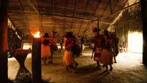 ayahuasca ritual dance in the maloca