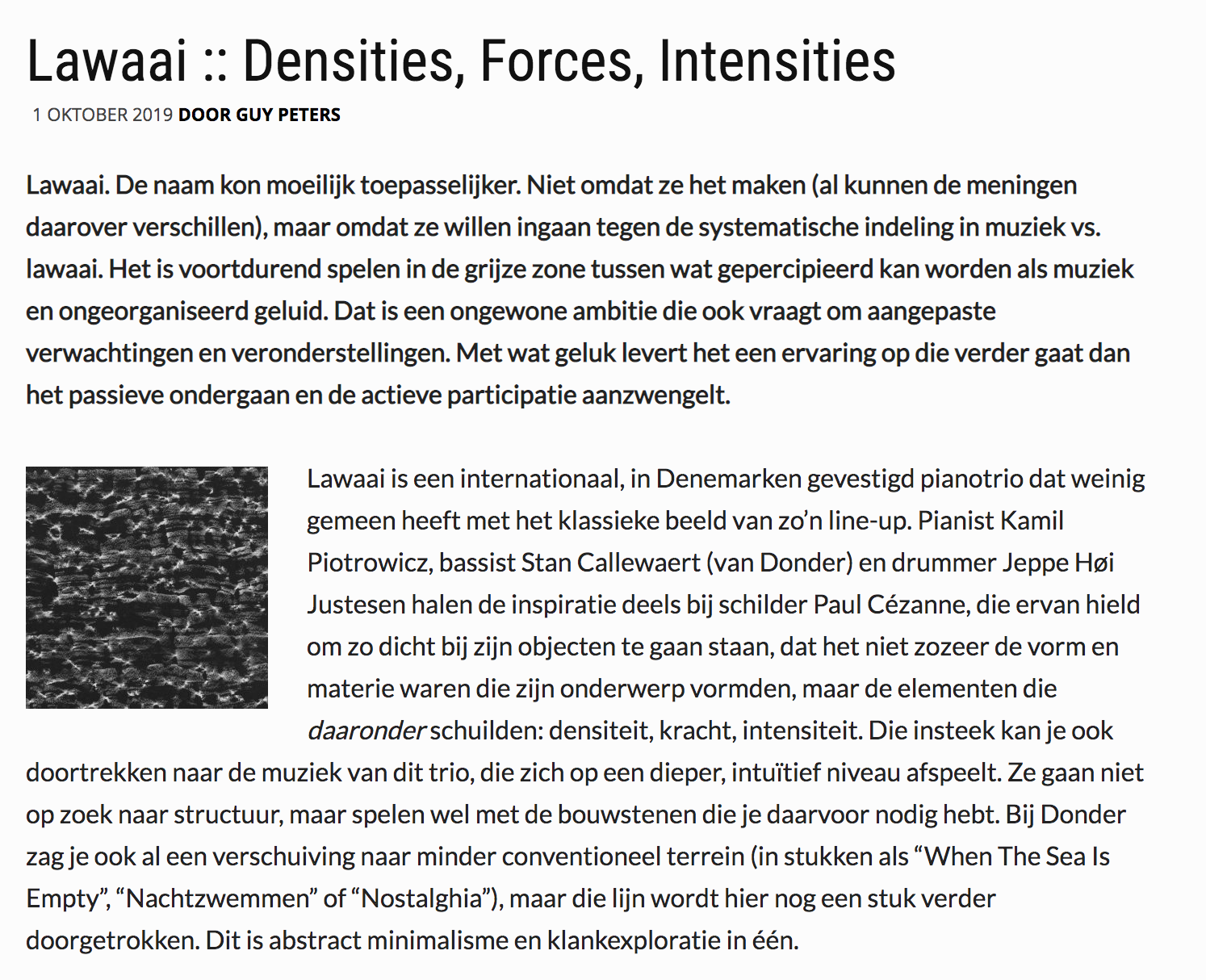 lawaai densities forces intensities enola