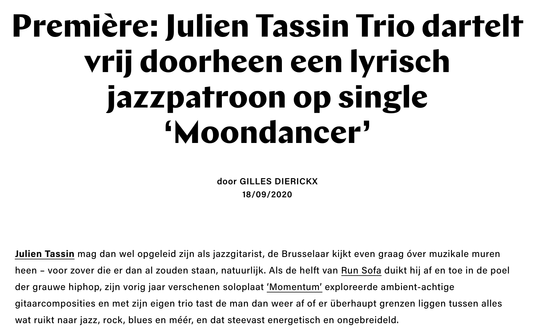 julien tassin trio moondancer