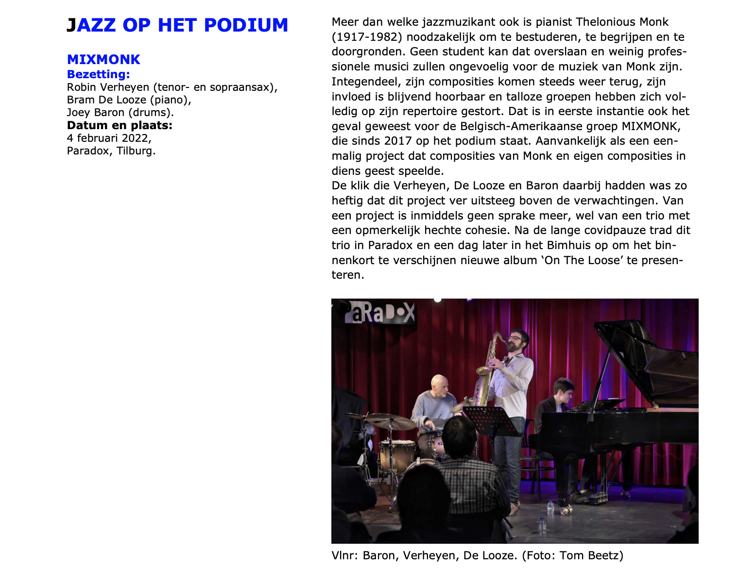 MiXMONK Paradox JazzFlits