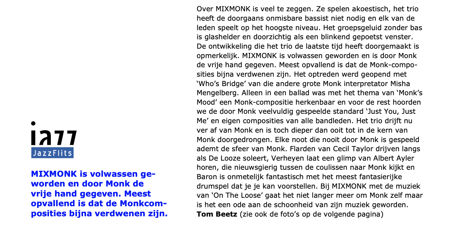 MiXMONK Paradox JazzFlits