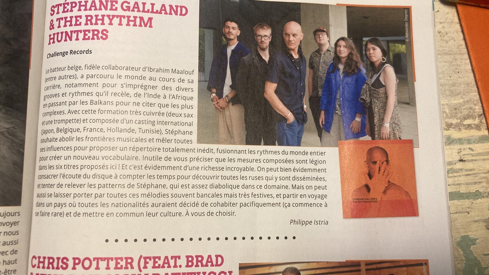 Stéphane Galland & The Rhythm Hunters album review Batterie Magazine