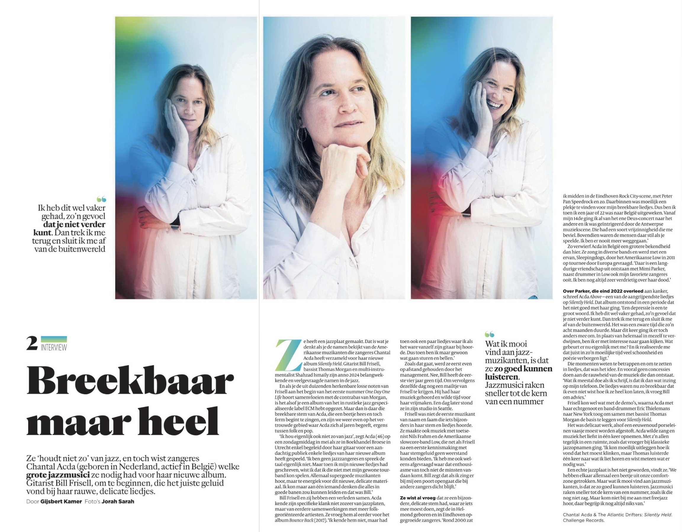 Chantal Acda & The Atlantic Drifters interview De Volkskrant